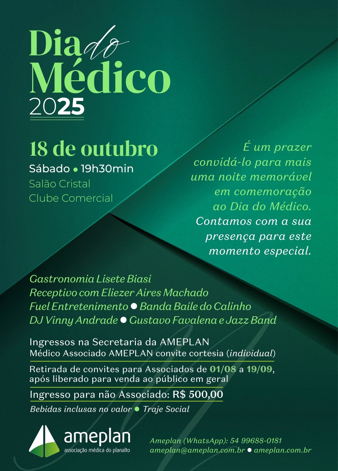 Dia do Médico 2025 – Ameplan – Associação Médica do Planalto